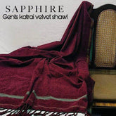 Luxury Velvet Shawl with Tussels Patti Border Work for Men's (Winter Collection)