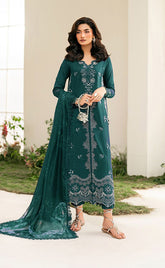 3-piece Unstitched Heavy Dhanak Embroidered Dress for Women’s