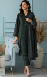 3-piece Unstitched Karandi with Heavy Sequence Cut Work Embroidered Dress for Women’s