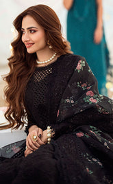 3-piece Unstitched Dhanak Embroidered Dress for Women’s (Women's Winter Clothing)