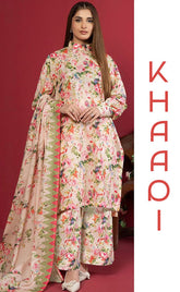 3-piece Unstitched Khaddar Dress for Women’s - (Winter Collection)