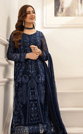 3-piece Unstitched Heavy Dhanak Embroidered Dress for Women’s