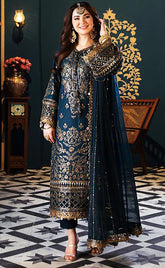 3-piece Unstitched Chiffon Embroidered & Sequence Luxury Party Wear Dress for Women’s