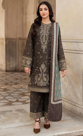 3-piece Unstitched Premium Dhanak Embroidered with Wool Shawl Dress for Women’s