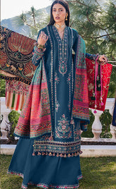 3-piece Unstitched Dhanak Dress for Women’s (Women's Winter Clothing)