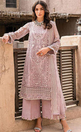 3-piece Unstitched Organza Embroidered Formal Dress for Women’s