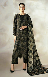 3-piece Unstitched Digital Printed Lawn Embroidered Patch Work Dress for Women’s