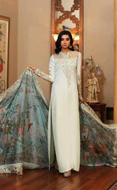 3-piece Unstitched Silk Embroidered and Adda Dress for Women’s