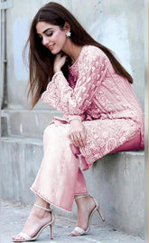 3-piece Unstitched Organza Embroidered Sequence Dress for Women’s (Women's Clothing)