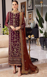 3-piece Unstitched Chiffon Embroidered & Sequence Work Dress for Women’s