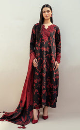 3-piece Unstitched Printed Lawn Embroidered Patch Work Dress for Women’s