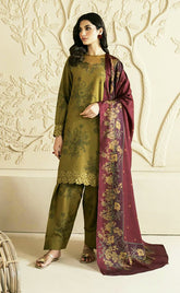 3-piece Unstitched Digital Printed Lawn Embroidered Patch Work Dress for Women’s