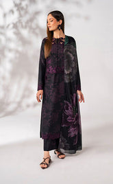 3-piece Unstitched Printed Lawn Embroidered Patch Work Dress for Women’s