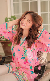 2-piece Unstitched Printed Cord Party Wear Dress for Women’s