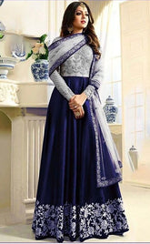 3-piece Unstitched Net Masoori & Chiffon Embroidery Dress for Women’s