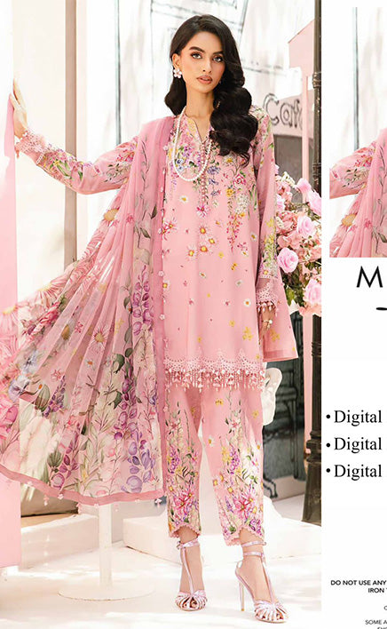 3-piece Unstitched Over All Printed Lawn Dress for Women’s