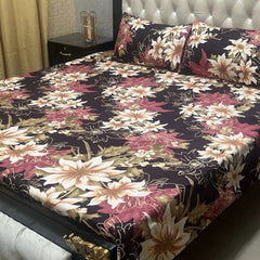3-Piece Full Printed Cotton Bedsheet - King