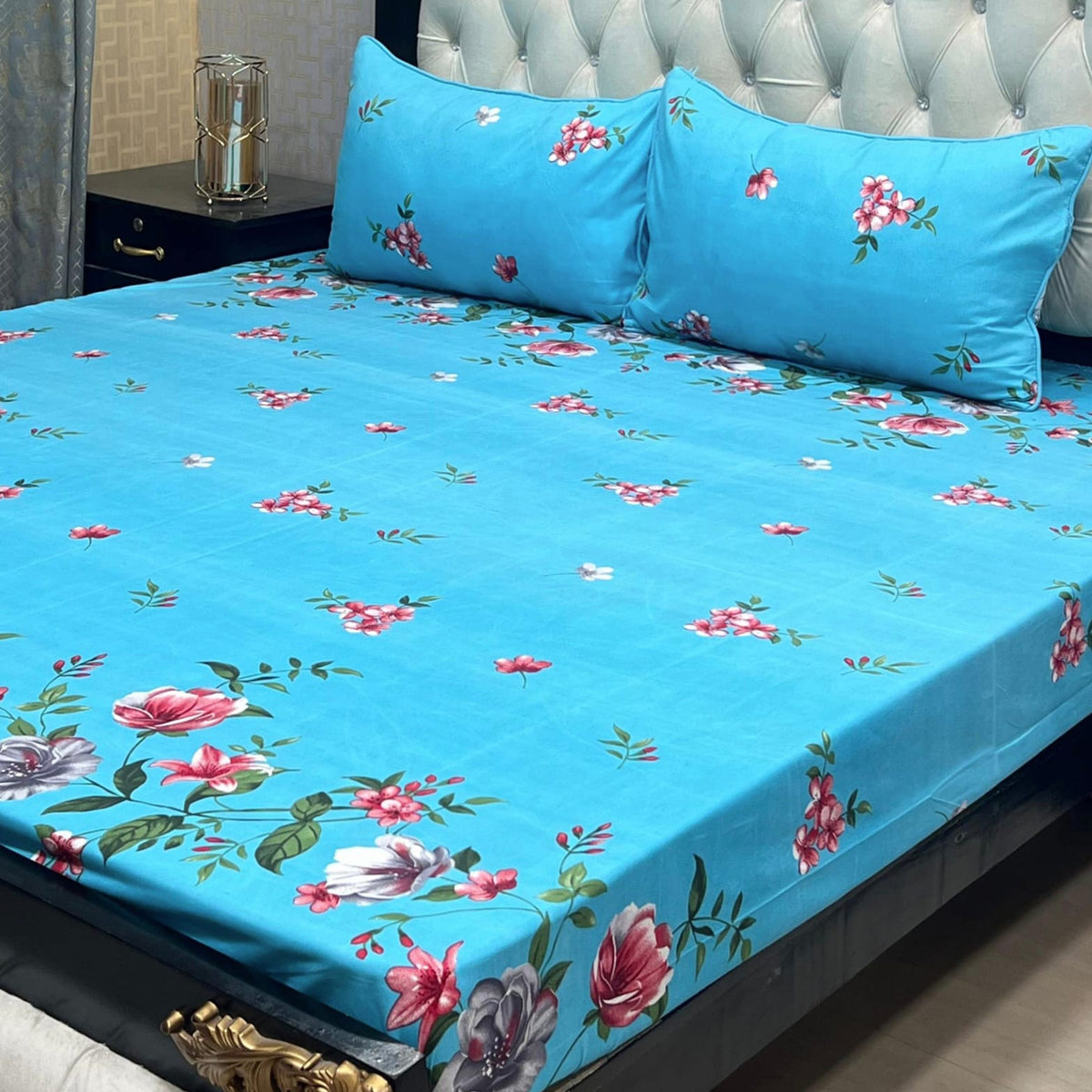 3-Piece Full Printed Cotton Bedsheet - King