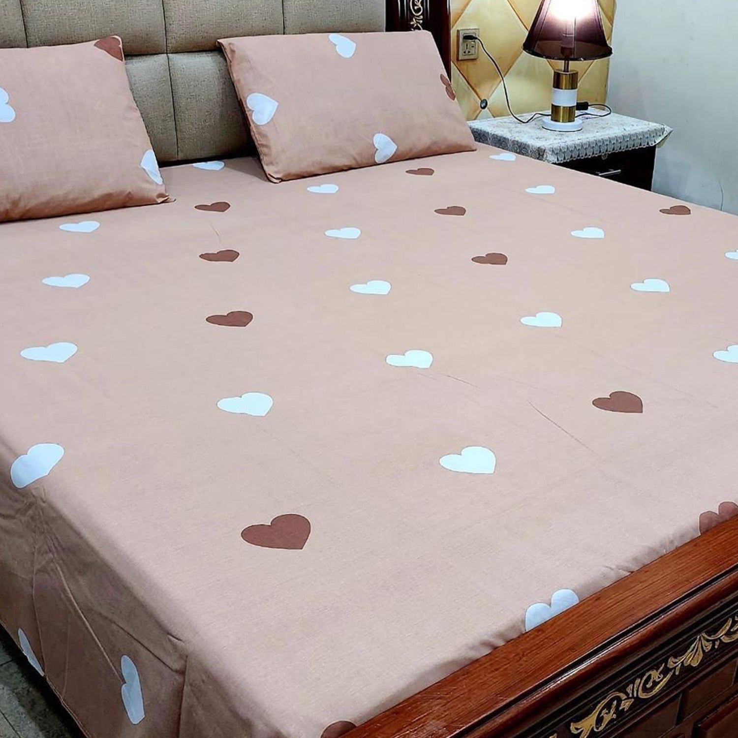 3-Piece 100% Pure Cotton Bedsheet - King