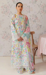 3-piece Unstitched Chikankari Lawn Embroidered Patch Work Dress for Women’s