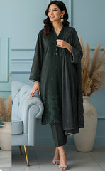 3-piece Unstitched Karandi with Heavy Sequence Cut Work Embroidered Dress for Women’s