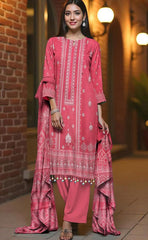 3-piece Unstitched Tana Dora Lawn Elegan Style Dress for Women’s