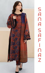 3-piece Unstitched Khaddar Dress for Women’s - (Winter Collection)