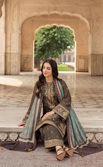 3-piece Unstitched Premium Dhanak Embroidered with Wool Shawl Dress for Women’s