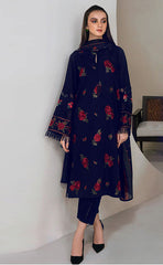 3-piece Unstitched Heavy Dhanak Embroidered Dress for Women’s (Women's Winter Clothing)