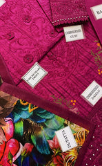 3-piece Unstitched Chikankari Embroidered Luxury Cotton Dress for Women’s