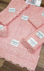 3-piece Unstitched Organza Embroidered Sequence Dress for Women’s (Women's Clothing)