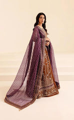 Unstitched Net Frock with Shamose Silk Trouser for Women’s