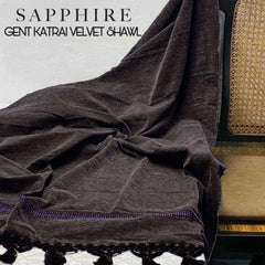 Luxury Velvet Shawl with Tussels Patti Border Work for Men's (Winter Collection)