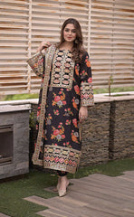 3-piece Unstitched Heavy Embroidery Silk Suit/Dress for Women’s (Most Demanding Edition)