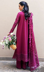 3-piece Unstitched Chikankari Embroidered Cotton Dress for Women’s