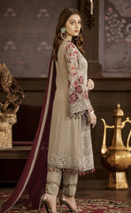 3-piece Unstitched Chiffon Full Heavy Embroidered Dress for Women’s