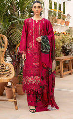 3-piece Unstitched Chikankari Embroidered Luxury Cotton Dress for Women’s