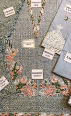 3-piece Unstitched Chikankari Embroidered Luxury Cotton Dress for Women’s