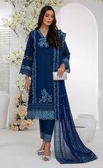3-piece Unstitched Heavy Dhanak Embroidered Dress for Women’s (Women's Dhanak Collection)