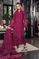 3-piece Unstitched Chikankari Embroidered Cotton Dress for Women’s