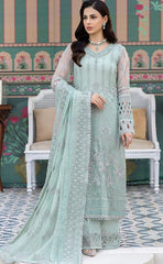 3-piece Unstitched Organza Embroidered with Cutwork and Adda Work Dress for Women’s (Women's Clothing)