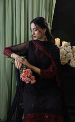 3-piece Unstitched Chiffon Embroidered & Sequence Dress for Women’s