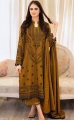 3-piece Unstitched Dhanak Embroidered Dress for Women’s (Women's Winter Clothing)