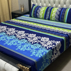 3-Piece Full Printed Cotton Bedsheet - King