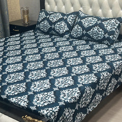 3-Piece Full Printed Cotton Bedsheet - King