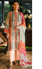 3-piece Unstitched Premium Digital Printed Lawn Dress for Women’s