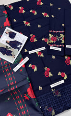 3-piece Unstitched Heavy Dhanak Embroidered Dress for Women’s (Women's Winter Clothing)