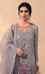 3-piece Unstitched Organza Embroidered with Embellished Hand Work Dress for Women's (Women's Wedding Clothing)