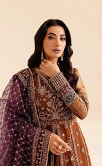 Unstitched Net Frock with Shamose Silk Trouser for Women’s