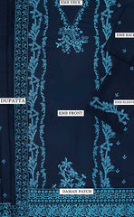 3-piece Unstitched Heavy Dhanak Embroidered Dress for Women’s (Women's Dhanak Collection)